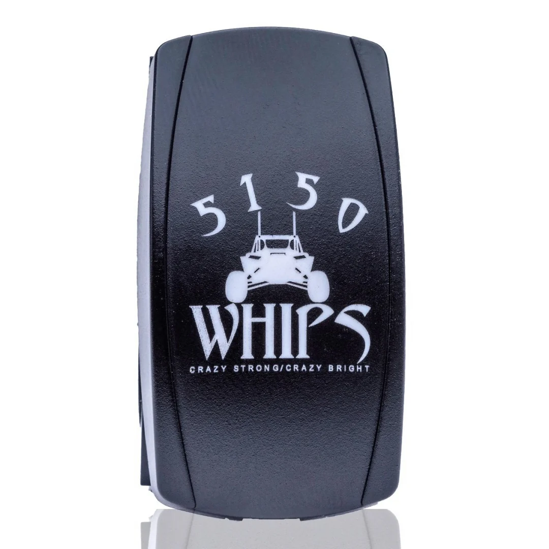 Black switch with "5150 Whips" logo.