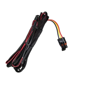 Black and red cable with connector.