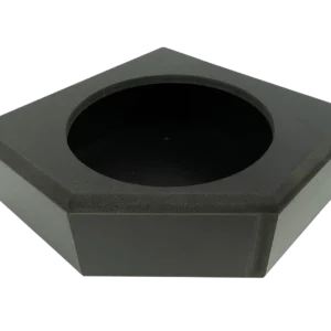 Black hexagon subwoofer enclosure top view