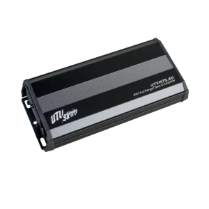 Black and silver digital signal converter device.