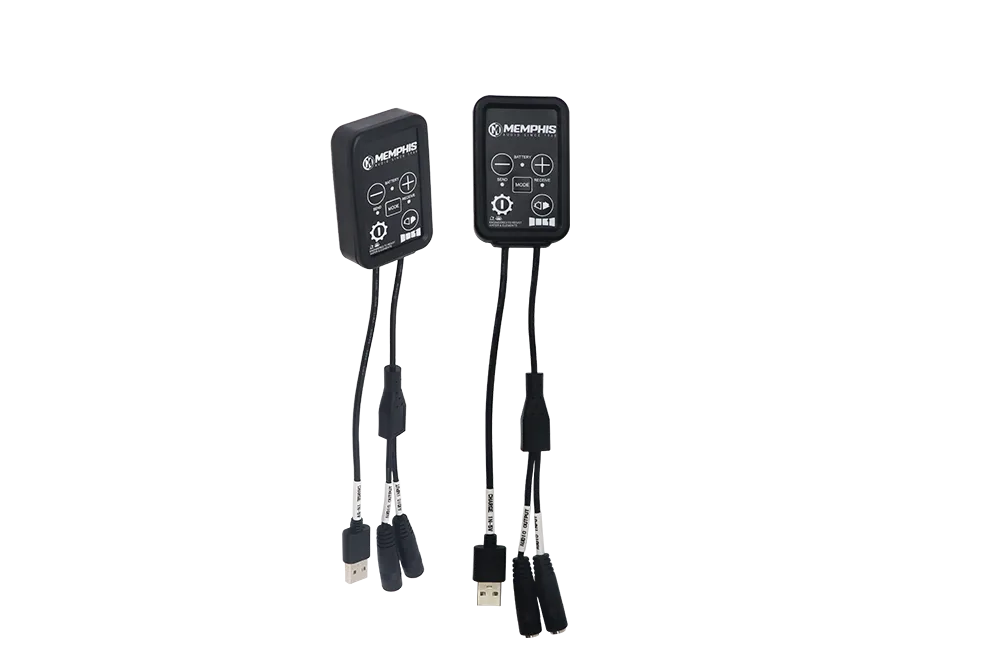 Two black USB connectors on black background.