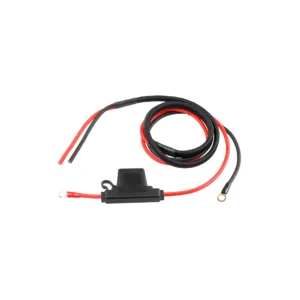 Battery cable with black and red wires.