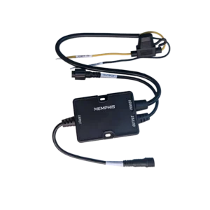Audio cable adapter with input and output.