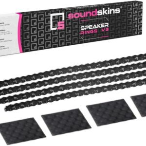 SoundSkins speaker rings and packaging display.