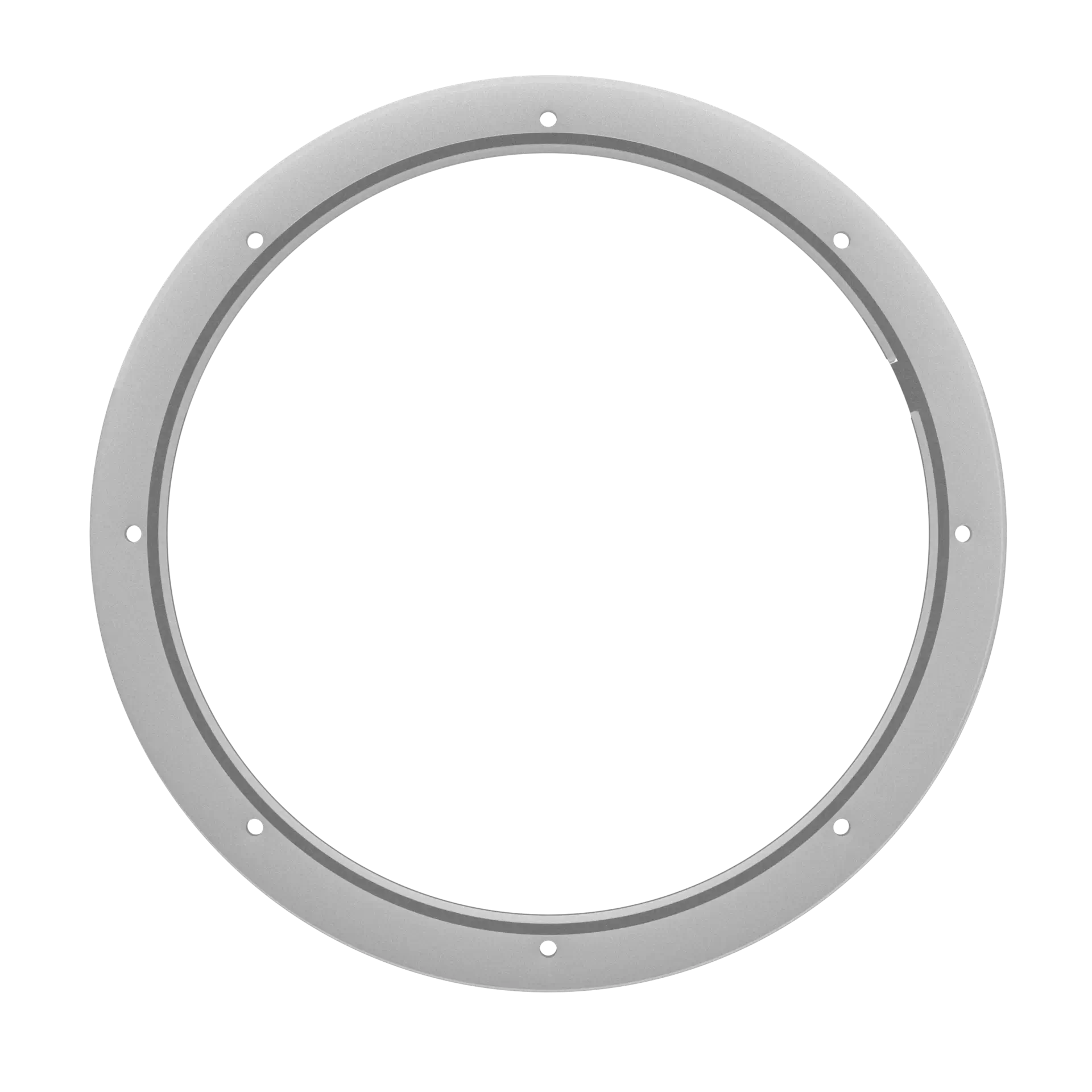 Circular metal ring with bolt holes.