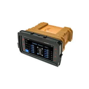 Audio processor with digital display and controls.
