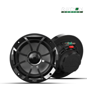 Two black Recon series audio speakers.