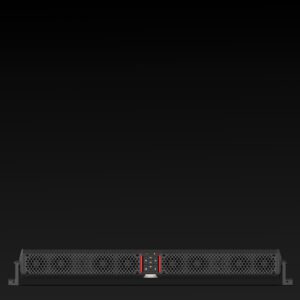 Black server on a dark background.