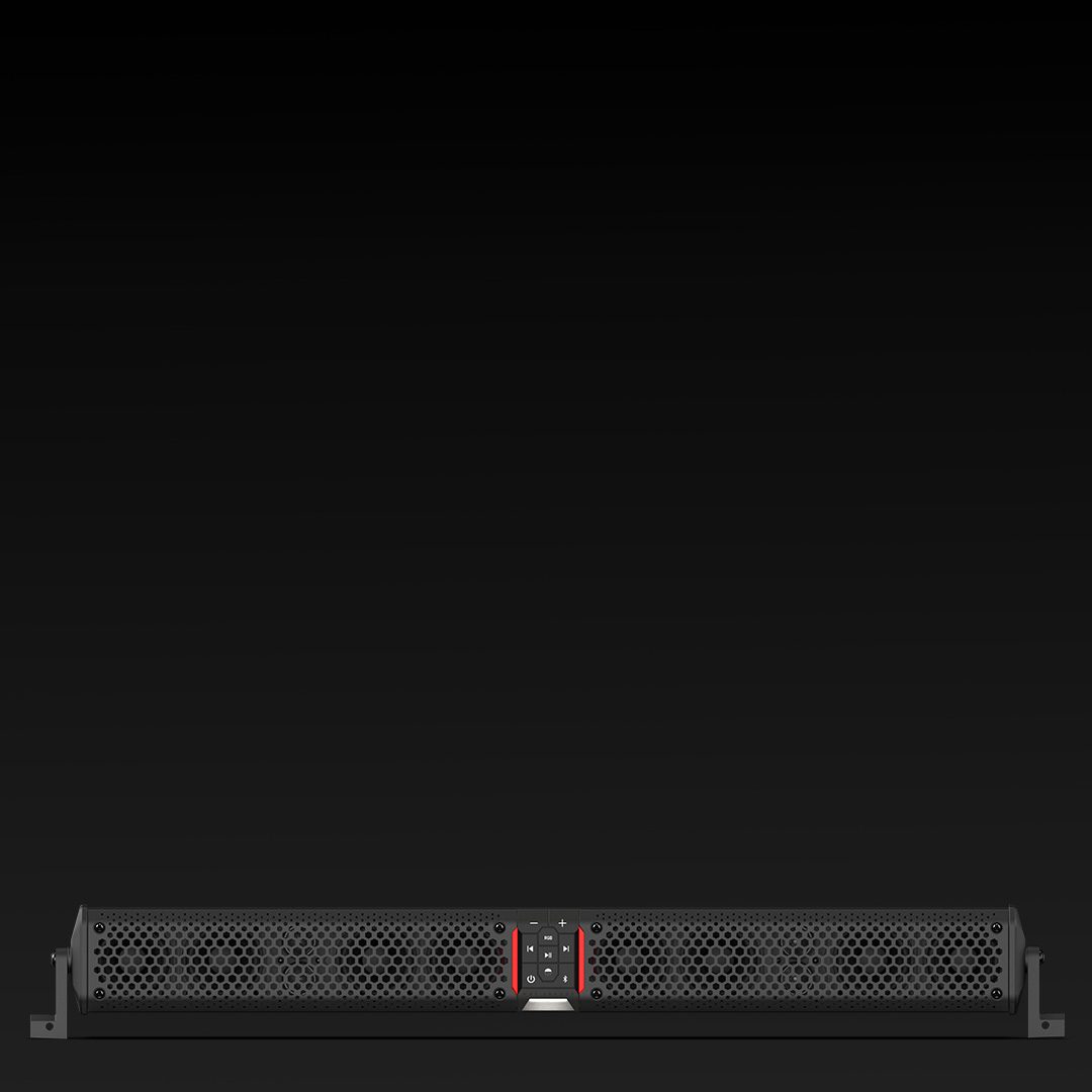 Black server on a dark background.
