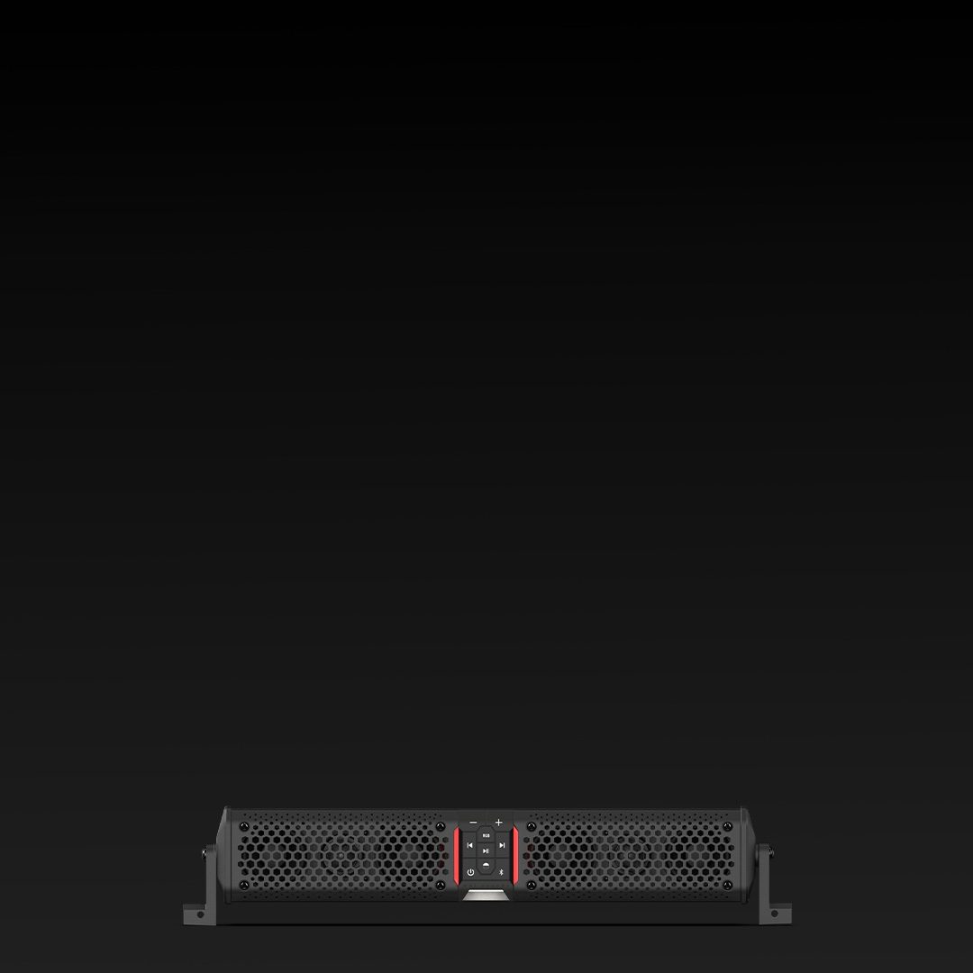 Black server rack against dark background.