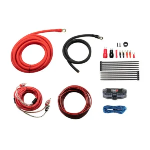 Wiring kit with cables and connectors.