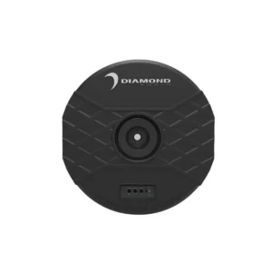 Black Diamond Audio round speaker with logo.
